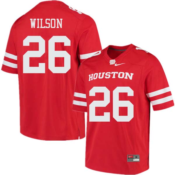 Men #26 Brandon Wilson Houston Cougars College Football Jerseys Sale-Red - Click Image to Close